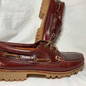 Timberland x Vibram Boat Shoes Mahogany Leather